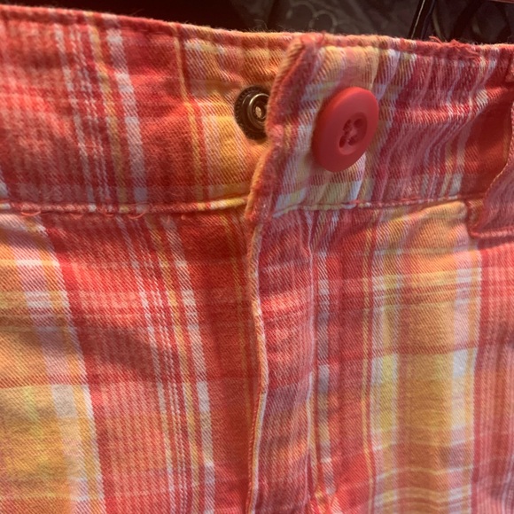 Cherokee Plaid Bermuda Shorts Adjustable Waist Snap Closure - Picture 3 of 7